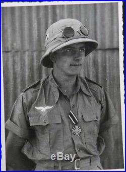 GERMAN WW2 TROPICAL PITH HELMET w Goggles Afrika korps DAK Rommel