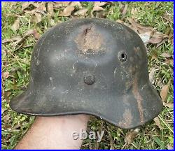 GI Bringback Battle Combat Damaged WW2 German M40 Helmet WithLiner