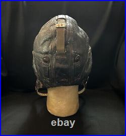 GREAT! Original WW2 German Luftwaffe LKpW101 Fur Lined Winter Flight Helmet