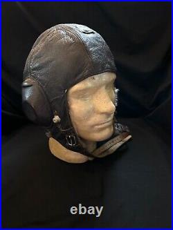 GREAT! Original WW2 German Luftwaffe LKpW101 Fur Lined Winter Flight Helmet