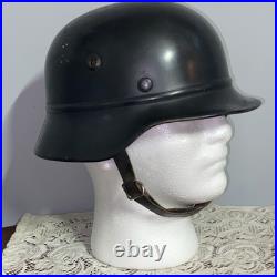 Genuine WW2 German M35 Beaded Helmet Quist Maker Marked Luftschutz Air Defence Genuine WW2 German M35 Beaded Helmet Quist Maker Marked Luftschutz Air Defence