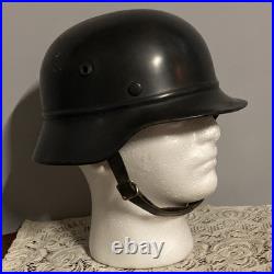 Genuine WW2 German M35 Beaded Helmet Quist Maker Marked Luftschutz Air Defence Genuine WW2 German M35 Beaded Helmet Quist Maker Marked Luftschutz Air Defence
