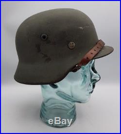 Genuine WW2 German M40 Helmet + Liner & Chinstrap Casco Casque Helm LOOK