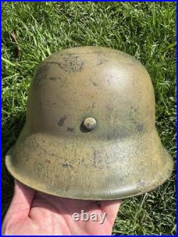 Genuine WW2 German M42 Südfront Camo Helmet Named