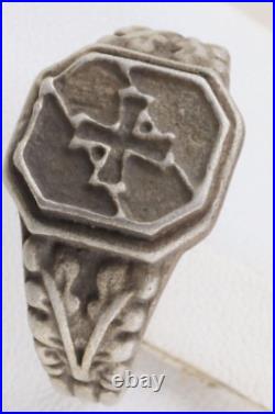 German 835 silver Ring war period WW2 iron cross WWII Helmet 1939 Stahlhelm 1940