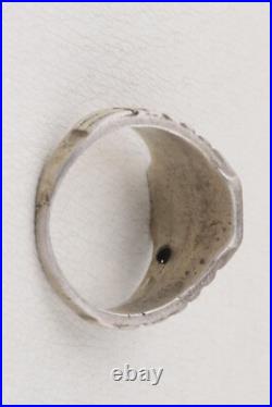German 835 silver Ring war period WW2 iron cross WWII Helmet 1939 Stahlhelm 1940