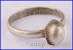 German 835 silver set Ring WW2 Helmet WWII Stahlhelm Germany Gott mit uns Size 7