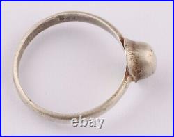 German 835 silver set Ring WW2 Helmet WWII Stahlhelm Germany Gott mit uns Size 7