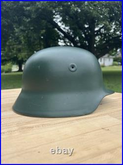 German Baden-Württemberg Police Helmet M35/50 Steel Helmet Size 79 Complete