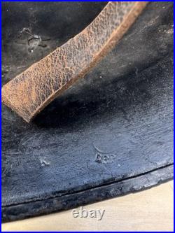 German Early M34 WW II Aluminum Police/ Firefighter Helmet Shell. Square dip