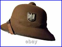 German Elite WWII GERMAN ARMY TROPICAL PITH HELMET AFRIKA CORPS 1942 L@@K
