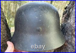 German Helmet M35 Size 66 + Liner Band Ww2 Stahlhelm
