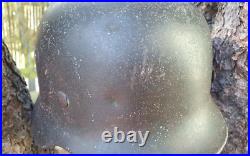 German Helmet M35 Size 66 + Liner Band Ww2 Stahlhelm