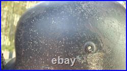 German Helmet M35 Size 66 + Liner Band Ww2 Stahlhelm