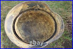 German Helmet M35 Size 66 + Liner Band Ww2 Stahlhelm