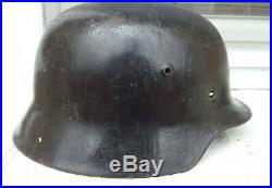 German Helmet M35 Size 66 With Liner Band Ww2 Stahlhelm