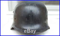 German Helmet M35 Size 66 With Liner Band Ww2 Stahlhelm
