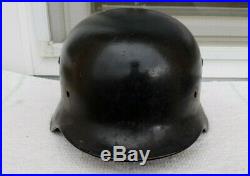 German Helmet M35 Size E. F. 66 Ww2 Stahlhelm