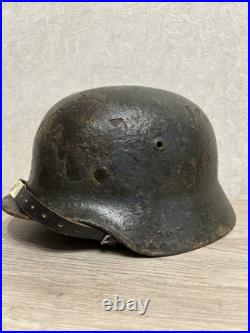 German Helmet M35 WW2 original paint (without restoration) WWII size 66