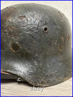 German Helmet M35 WW2 original paint (without restoration) WWII size 66