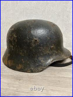 German Helmet M35 WW2 original paint (without restoration) WWII size 66