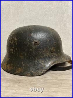 German Helmet M35 WW2 original paint (without restoration) WWII size 66