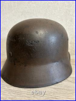 German Helmet M35 WW2 without restoration (original paint) WWII size 64