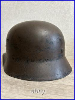 German Helmet M35 WW2 without restoration (original paint) WWII size 64