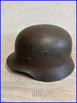 German Helmet M35 WW2 without restoration (original paint) WWII size 64