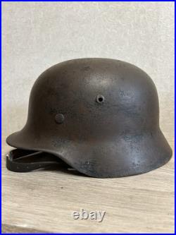 German Helmet M35 WW2 without restoration (original paint) WWII size 64