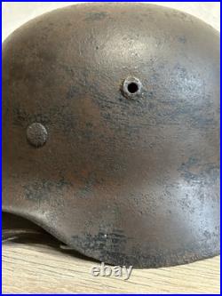 German Helmet M35 WW2 without restoration (original paint) WWII size 64