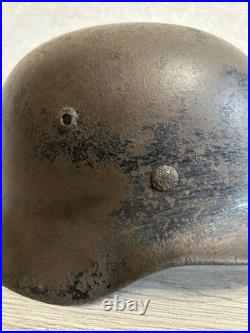 German Helmet M35 WW2 without restoration (original paint) WWII size 64