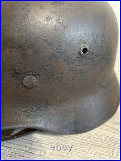 German Helmet M35 WW2 without restoration (original paint) WWII size 64