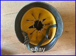 German Helmet M40/55 WW2 Type Steel Finnish withLiner + Chin Strap Vintage Size 58 German Helmet M40/55 WW2 Type Steel Finnish withLiner + Chin Strap Vintage Size 58