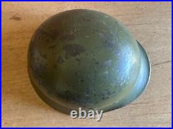 German Helmet M40/55 WW2 Type Steel Finnish withLiner + Chin Strap Vintage Size 58