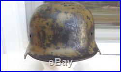 German Helmet M40 Camo Size 66 Ww2 Stahlhelm
