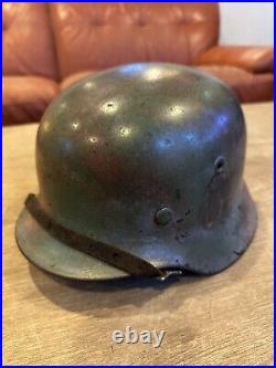 German Helmet M40 Q66 Mediterranean DAK Camo Complete Untouched Original