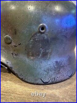 German Helmet M40 Q66 Mediterranean DAK Camo Complete Untouched Original