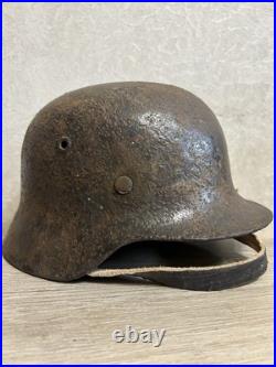German Helmet M40 WW2 original paint (without restoration) WWII size 64