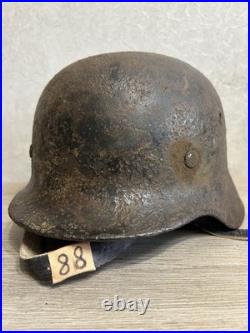 German Helmet M40 WW2 original paint (without restoration) WWII size 64