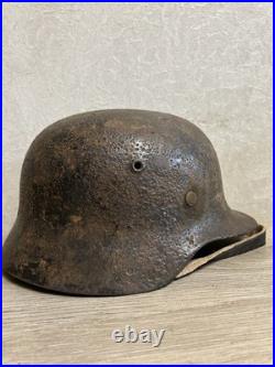 German Helmet M40 WW2 original paint (without restoration) WWII size 64