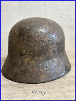 German Helmet M40 WW2 original paint (without restoration) WWII size 64