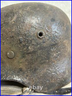 German Helmet M40 WW2 original paint (without restoration) WWII size 64