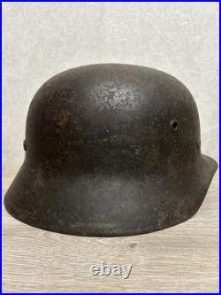 German Helmet M40 WW2 original paint (without restoration) WWII size 64 German Helmet M40 WW2 original paint (without restoration) WWII size 64