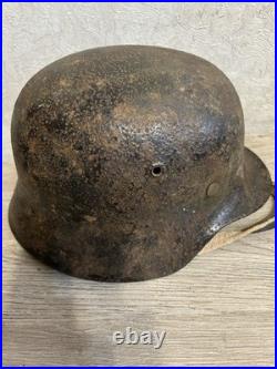 German Helmet M40 WW2 original paint (without restoration) WWII size 64
