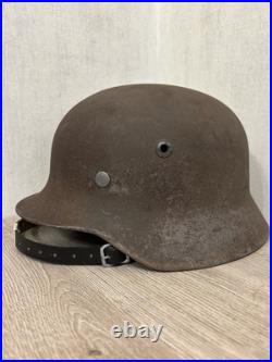 German Helmet M40 WW2 without restoration (original paint) WWII size 64