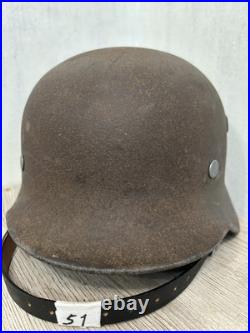 German Helmet M40 WW2 without restoration (original paint) WWII size 64