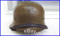 German Helmet M42 Size Ckl64 Camo Tropic Paint Complet Ww2 Stahlhelm