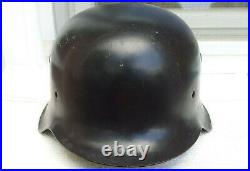 German Helmet M42 Size Et68 + Original Liner Band D. R. P. 1943 Ww2 Stahlhelm