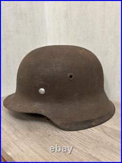 German Helmet M42 WW2 original paint (without restoration) WWII size 64 German Helmet M42 WW2 original paint (without restoration) WWII size 64